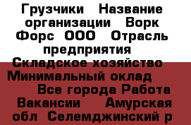 Грузчики › Название организации ­ Ворк Форс, ООО › Отрасль предприятия ­ Складское хозяйство › Минимальный оклад ­ 28 600 - Все города Работа » Вакансии   . Амурская обл.,Селемджинский р-н